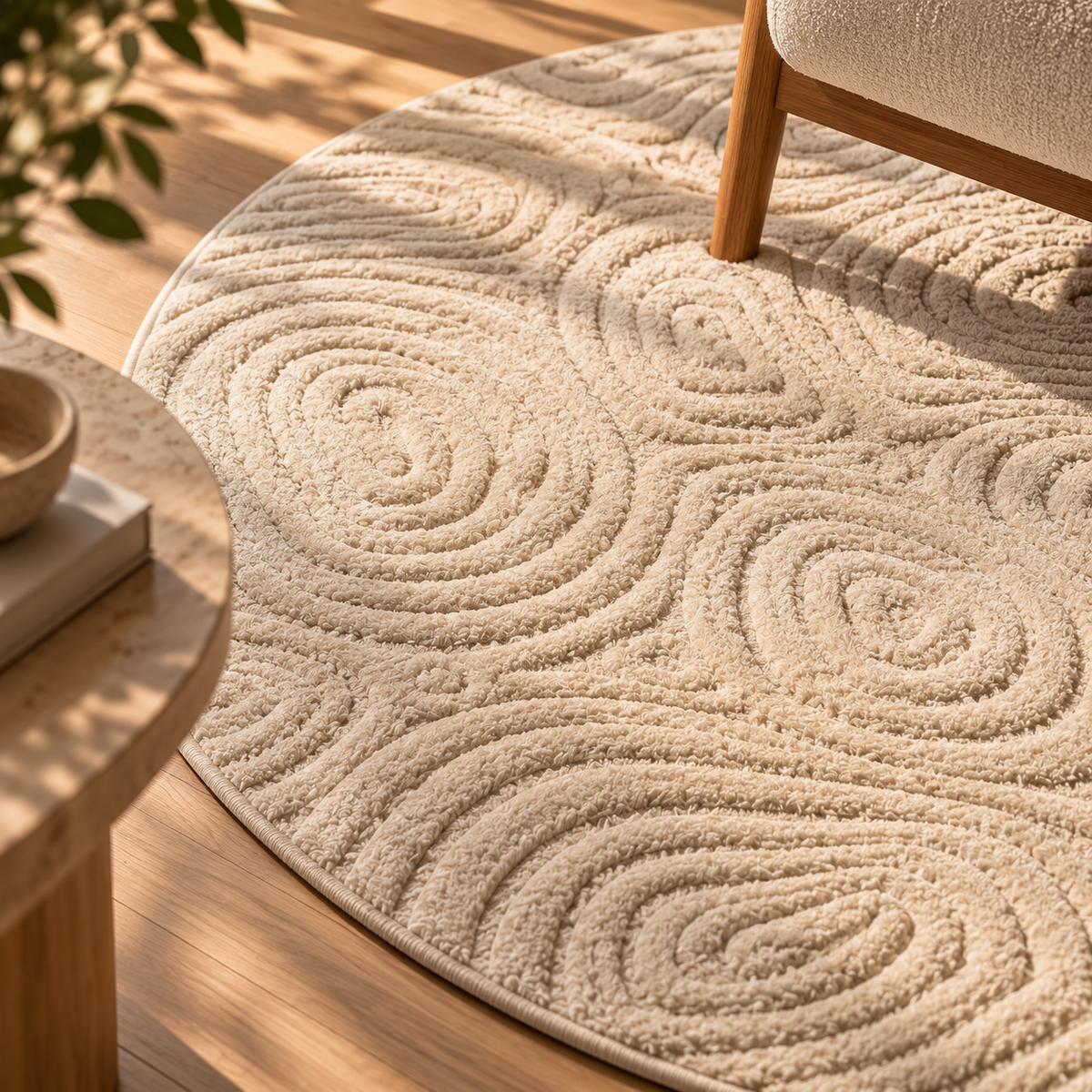 Geometric Round Rug