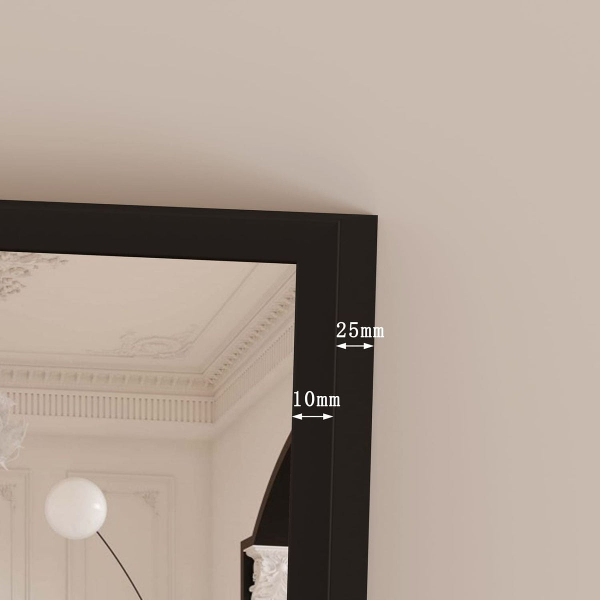 Takara | Full Length Black Metal Rectangle Mirror | 160 x 60 cm