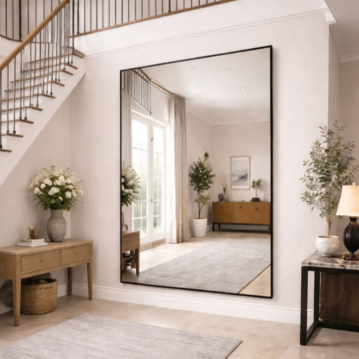 Takara | Black Metal Rectangle Mirror | 200 x 150 cm