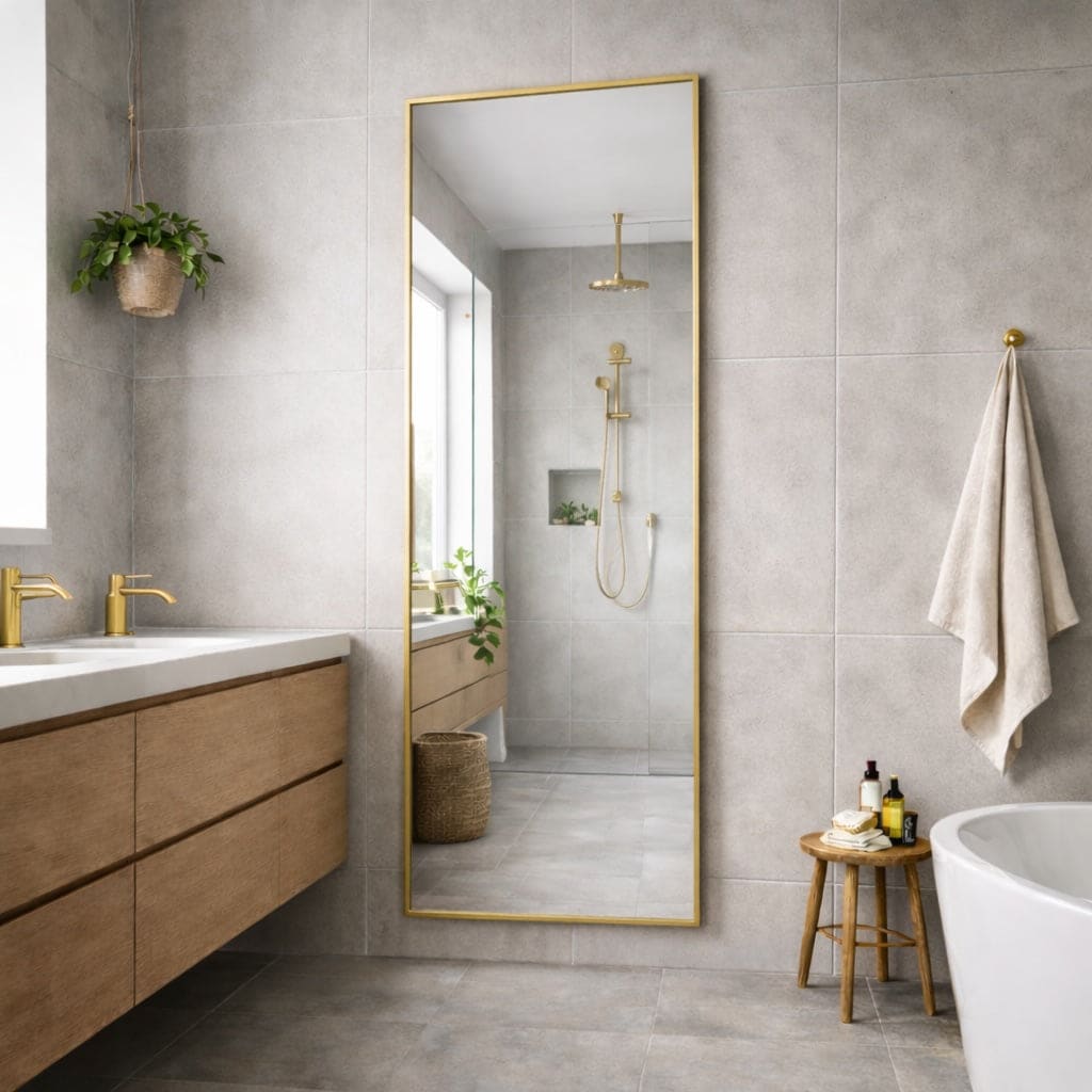 Takara | Full Length Gold Metal Rectangle Mirror | 180 x 60 cm