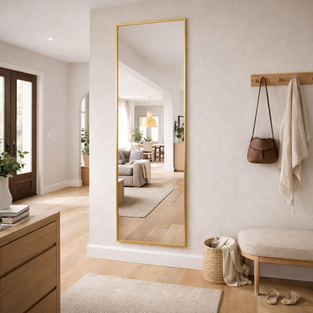 Takara | Full Length Gold Metal Rectangle Mirror | 180 x 60 cm