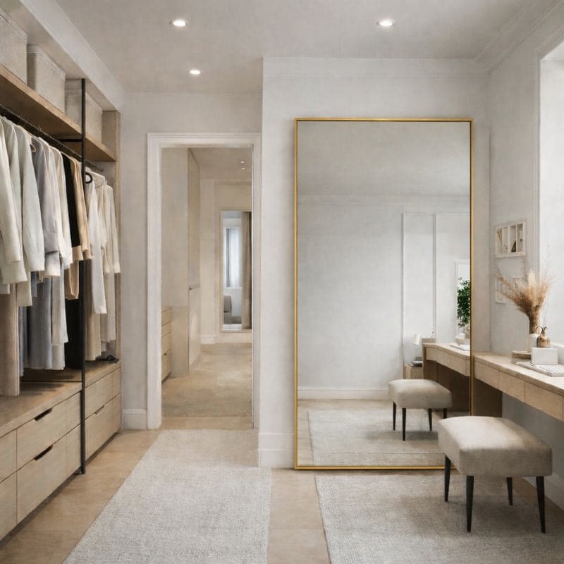 Takara | Gold Metal Rectangle Mirror | 180 x 90 cm