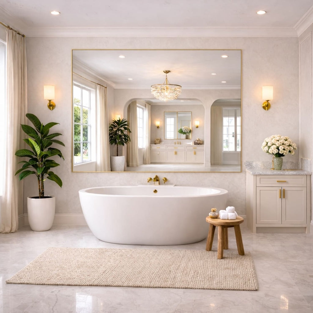 Takara | Gold Metal Rectangle Mirror | 200 x 150 cm