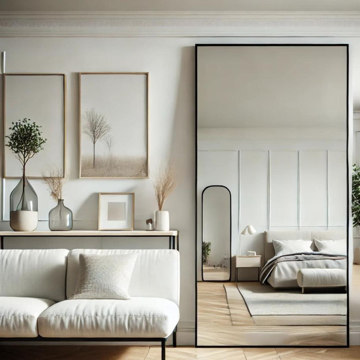 Takara | Black Metal Rectangle Mirror | 180 x 90 cm