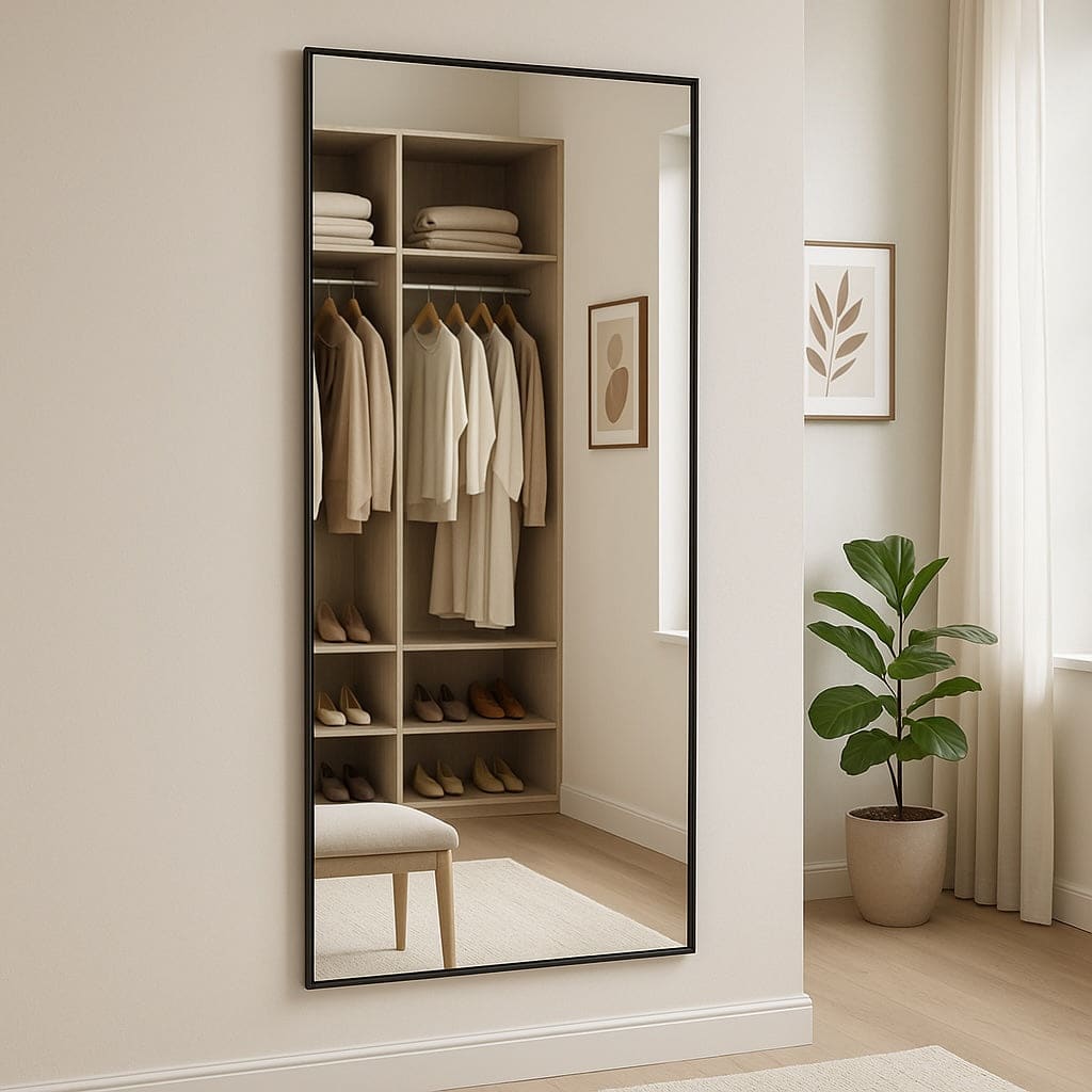 Takara | Black Metal Rectangle Mirror | 180 x 90 cm