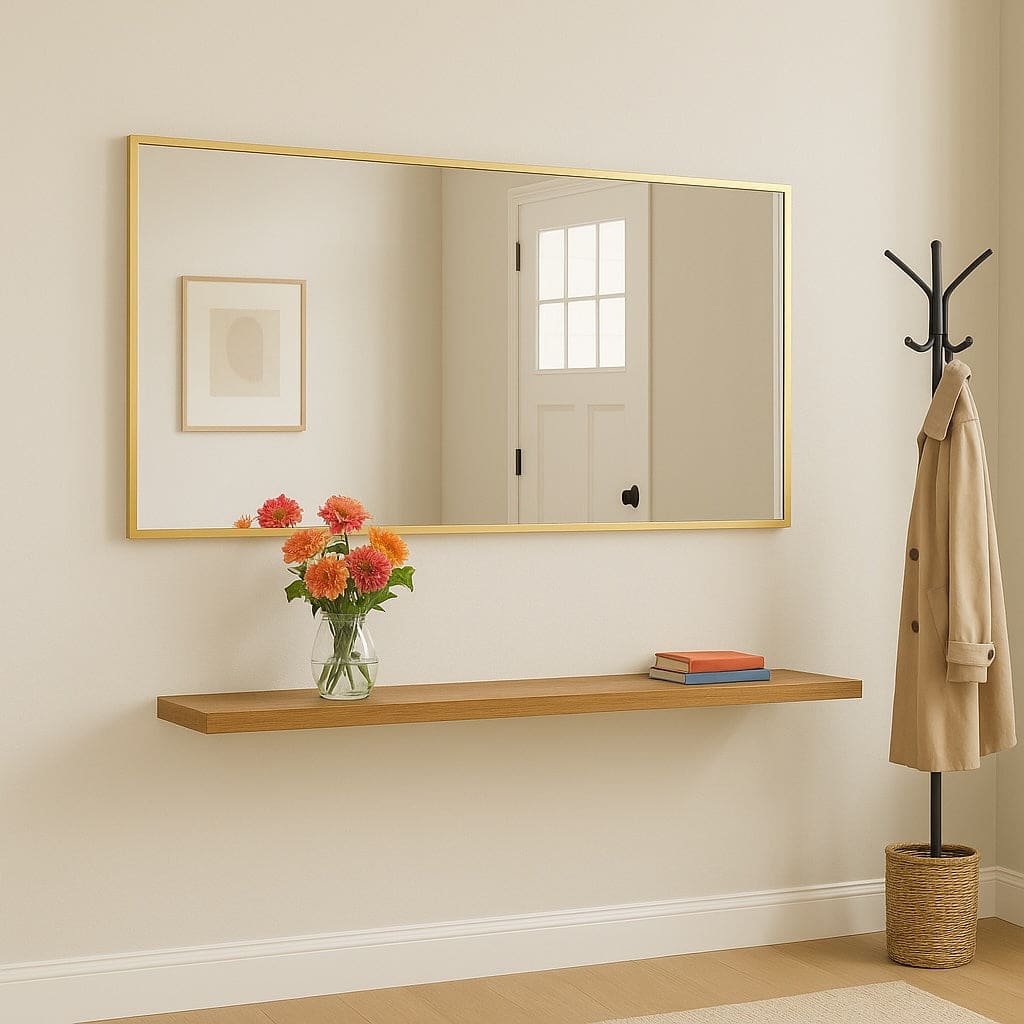 Takara | Gold Metal Rectangle Mirror | 180 x 90 cm