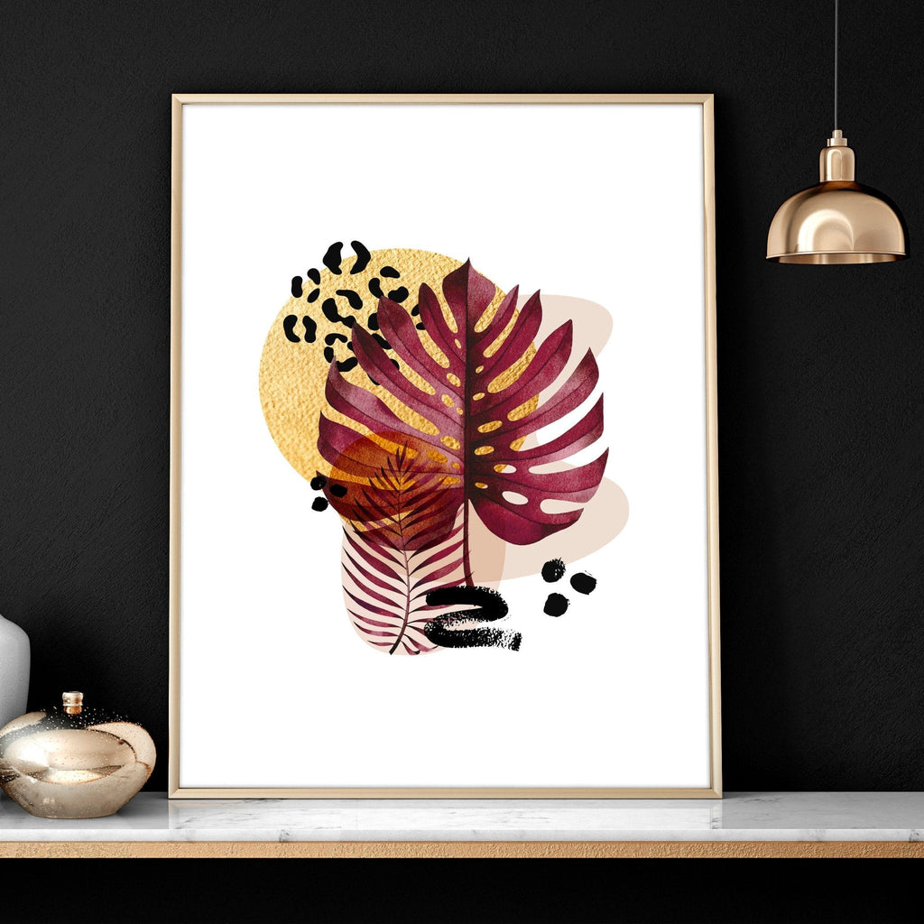 Tropical Monstera Wall Art | Set of 3 Prints