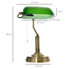 Antique Brass Banker's Desk Lamp